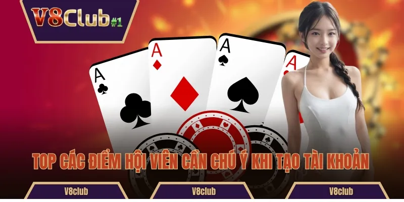 Top các điểm hội viên cần chú ý khi tạo tài khoản